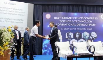 Dr Rishi awarded dignitaries with commemoratives and awards at the 104th Indian Science Congress Science & Technology For National Development at S V University, Tirupati.