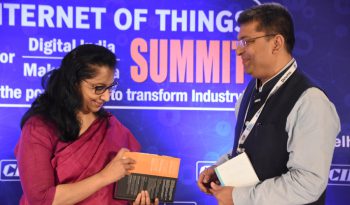 &ldquo;Dr. Rishi gifted his book, Enterprise IoT to Ms. Aruna Sundararajan, Telecom Secretary and Chairman of Telecom Commission&rdquo;