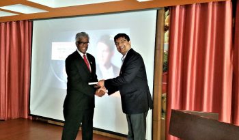 &ldquo;Dr. Rishi gifted his book, Enterprise IoT to Mr. TV Ramachandran, President, Broadband India Forum , Chairman at Telecom Sector Committee, European Business Group Federation&rdquo;